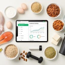 vue de dessus dune composition nutrition et fitness 884931